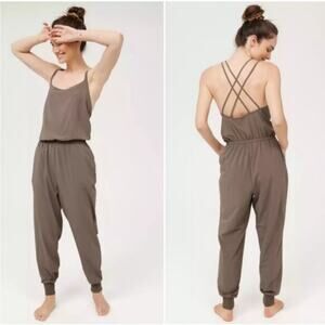 Aerie Lounge Jumpsuit XXL NWT Crisscross Back Jogger Cuff